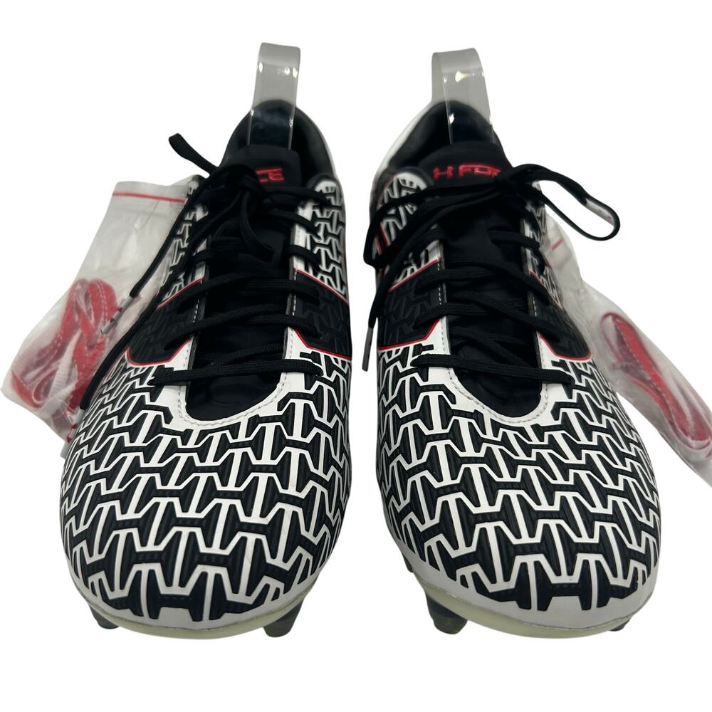 New Under Armour Highlight MC Black‎ White Red Football Cleats Men 13